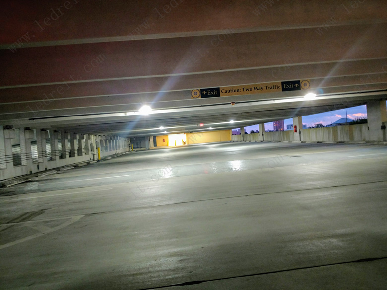 110pcs HYD 40W8S Pyramid light installed at parking garage in Florida USA